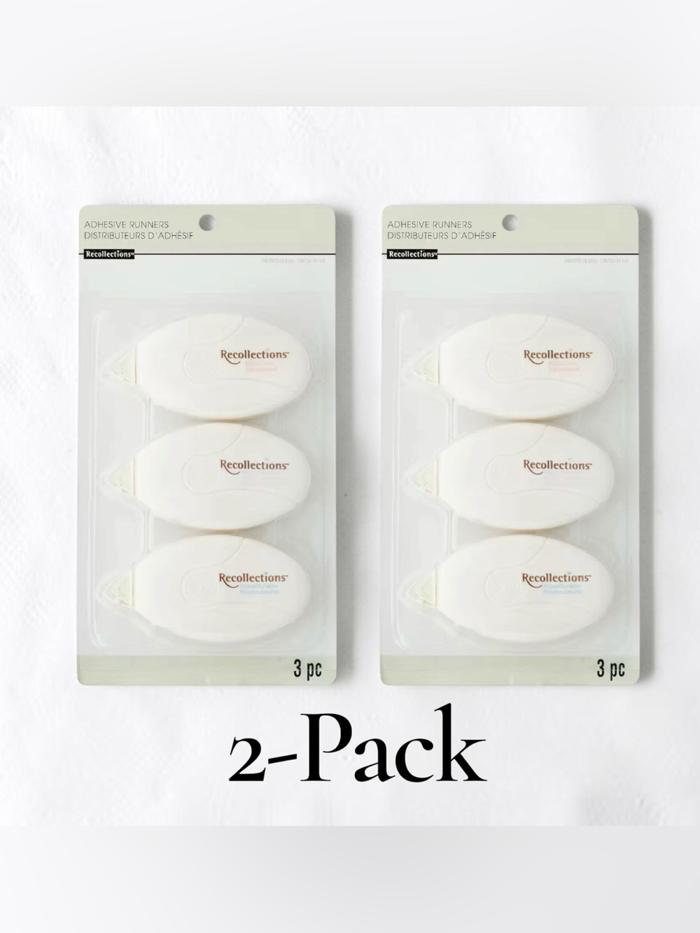 2-Pack Recollections Adhesive Tape Runners – 6 Total Adhesive Dispensers New